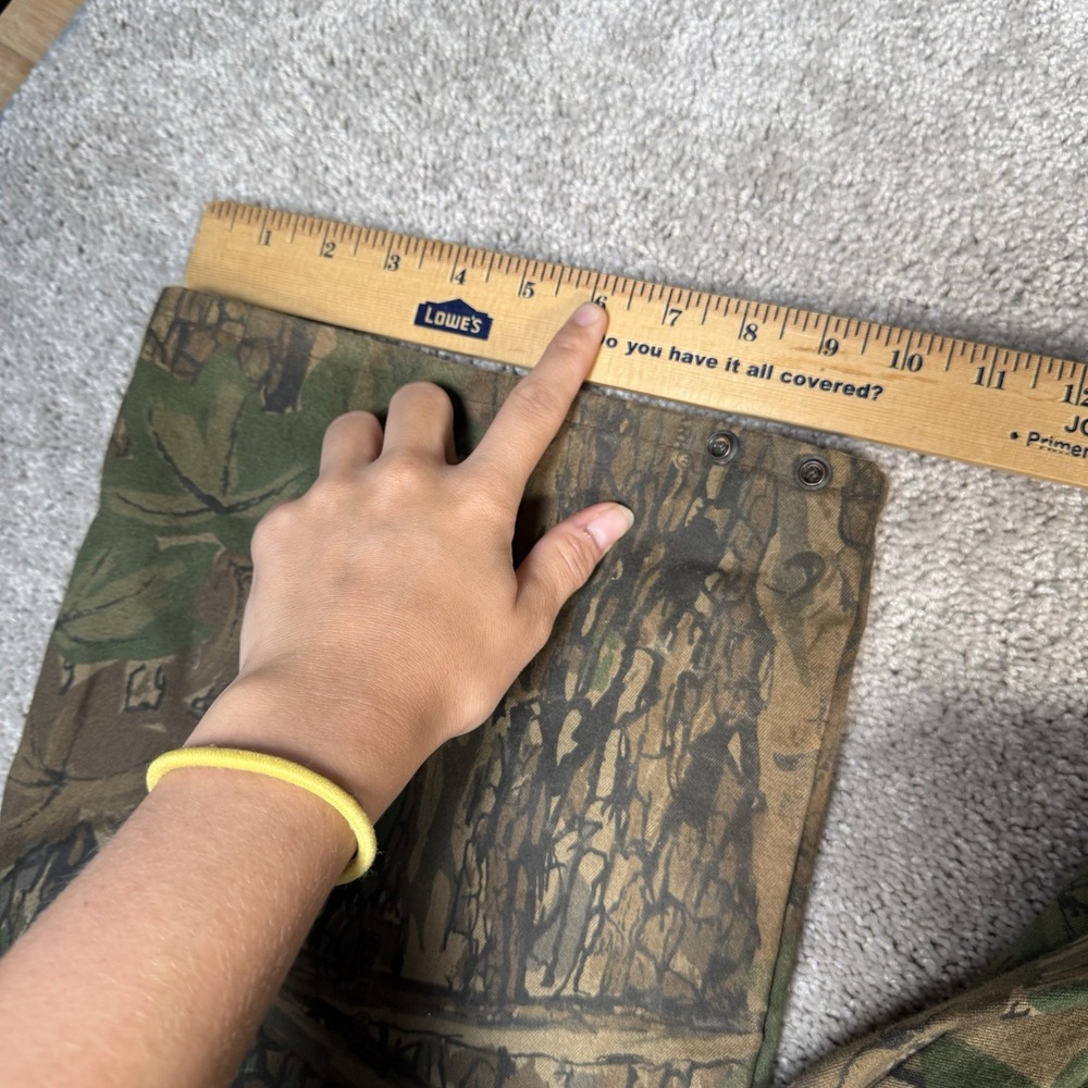 Vintage Deer River Coveralls Men's XL Camo TREBARK Hunting Outdoors USA 90s - Picture 12 of 15
